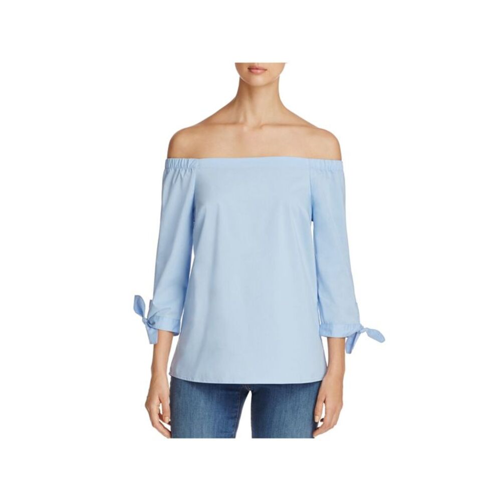 CUPIO BLUSH Light Blue 3/4 Sleeve Top L